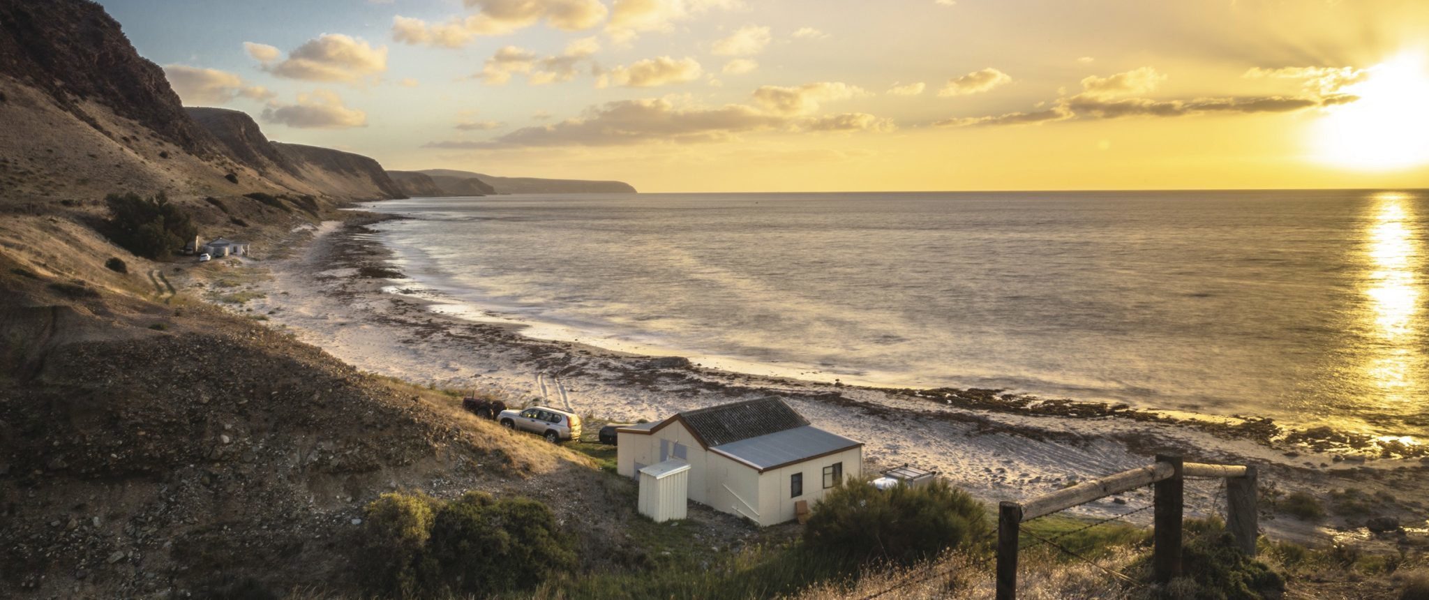 Sun sets over Normanville Beach