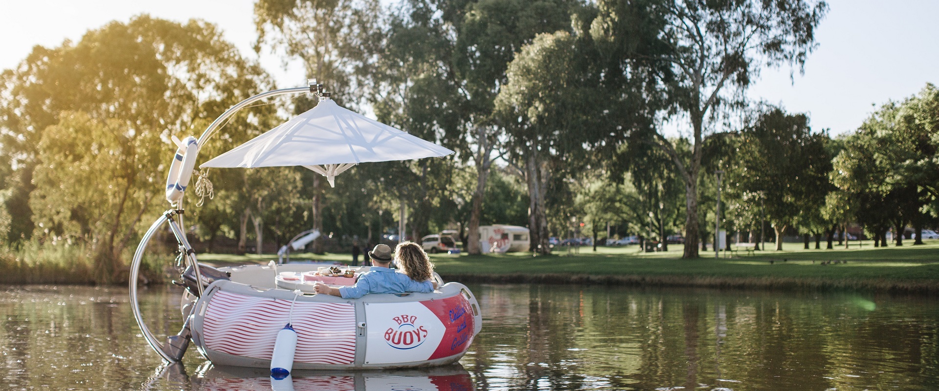 BBQ Buoys on Adelaide's River Torrens.