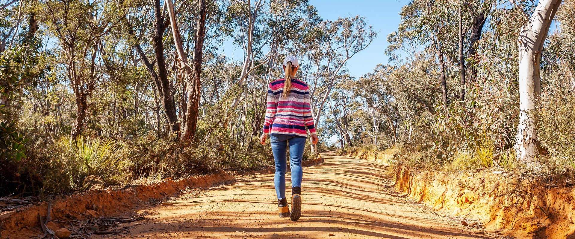 Strolling through Belair National Park.