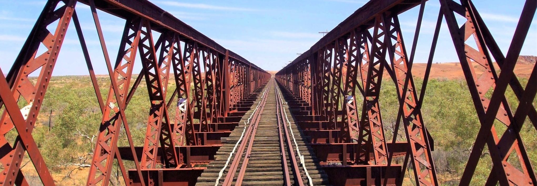 Algebuckina rail bridge on the old Ghan line.