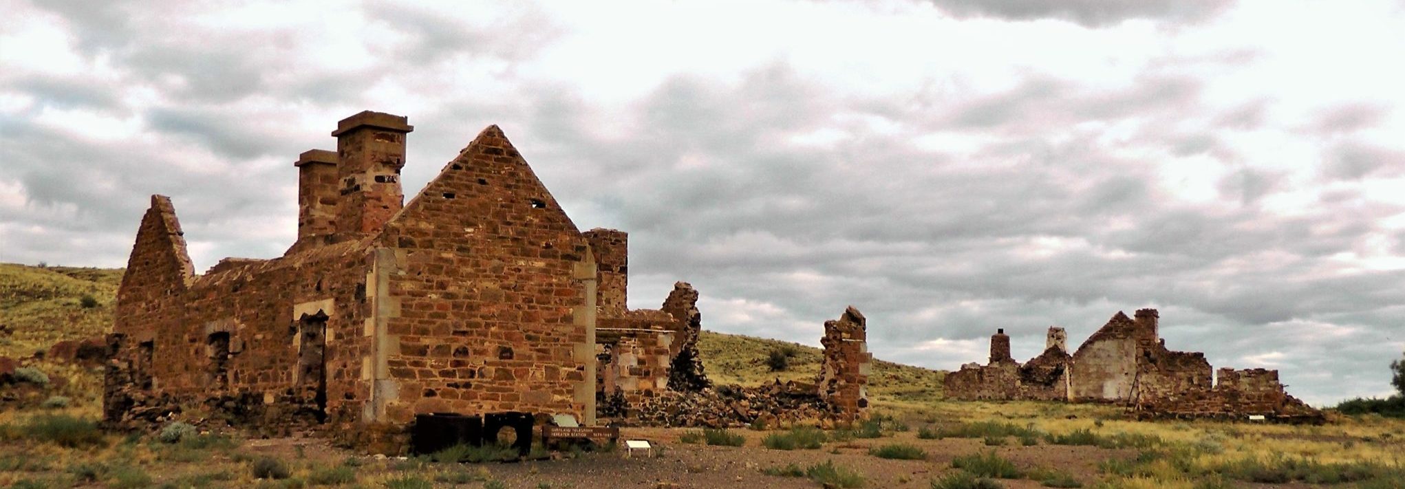 Peake Telegraph Station ruins, linking Australia with England.