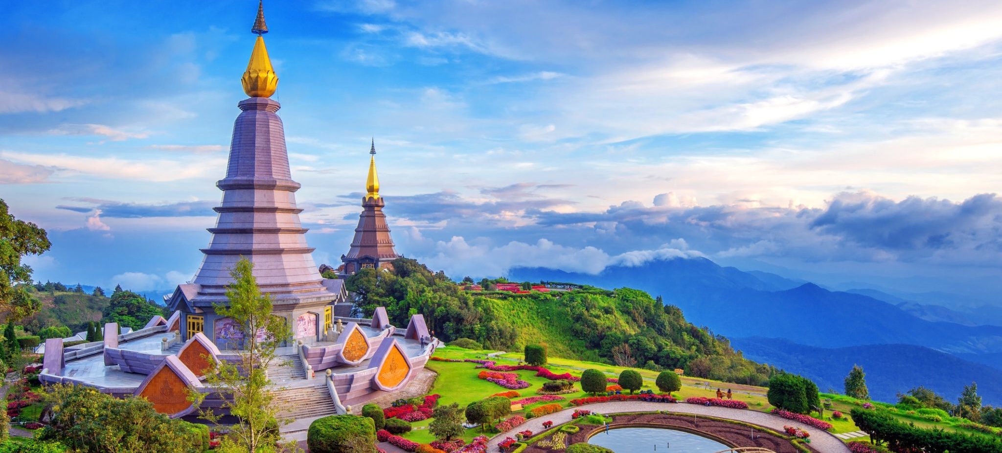 Colourful picture of Doi Inthanon National Park in Thailand.