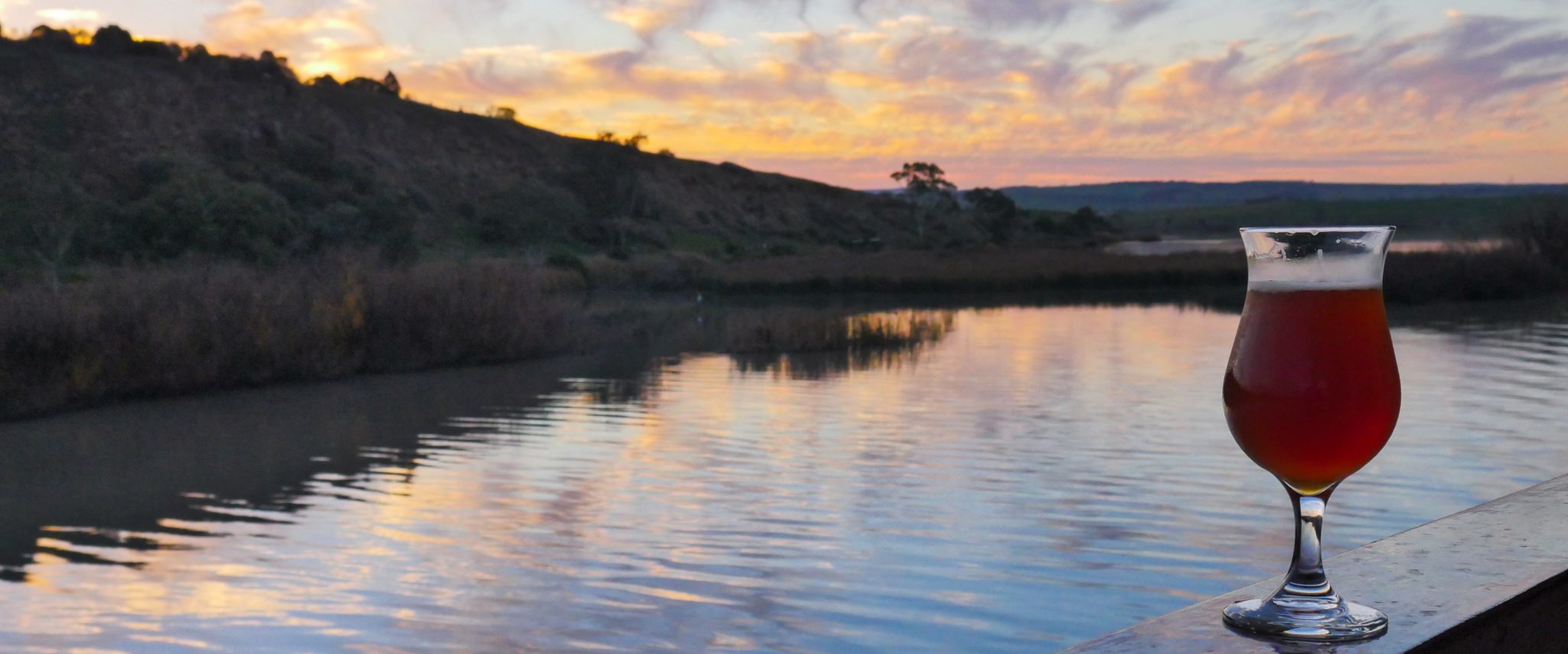 Relaxing on the Murray at sunset.