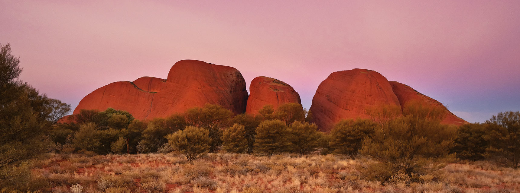 Kata Tjuta during sunset.