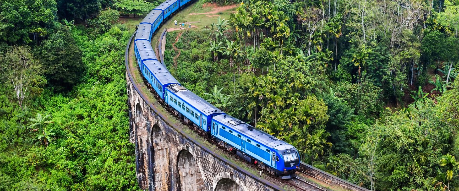 Train journey through Sri Lanka.