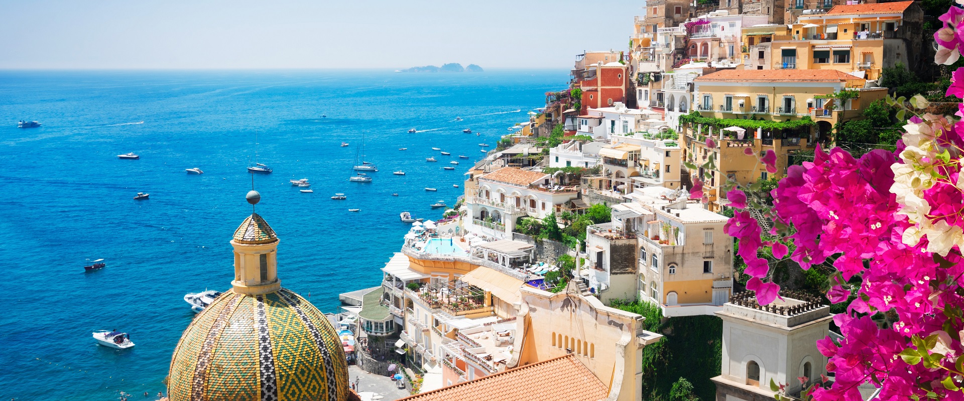 Touring the village of Positano, Italy.