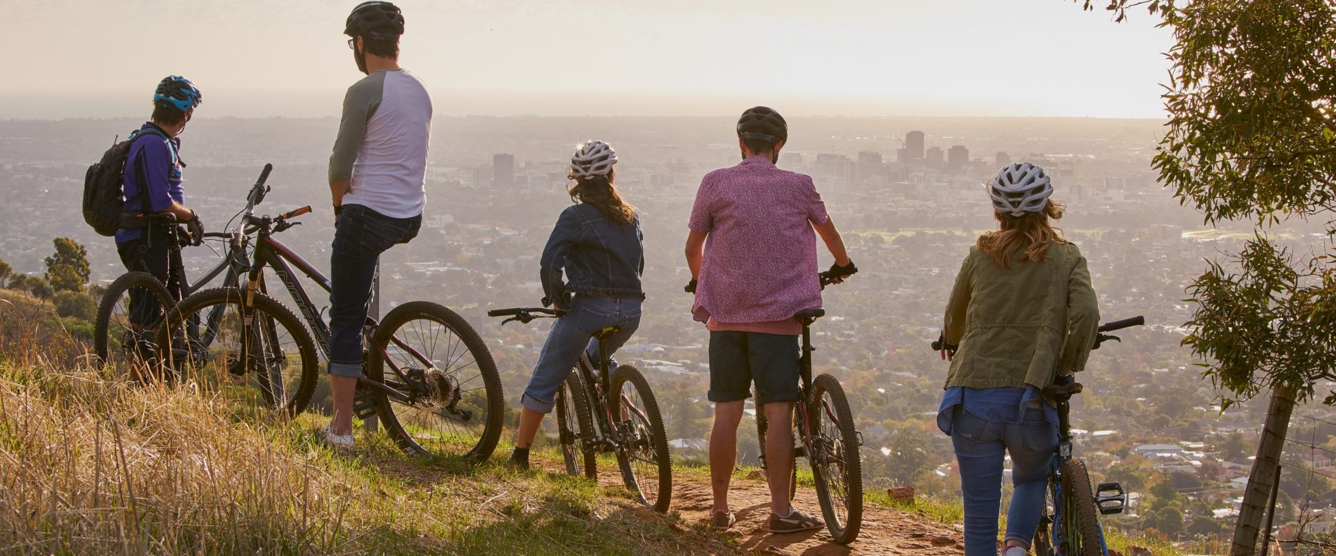 Mountain biking at Mount Lofty. Image: SATC