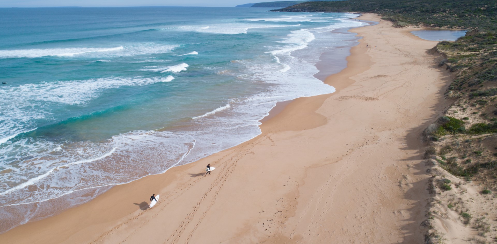 Waitpinga is a great surfing beach, easily accessible from the campground. Image: Jesse Ehlers/SATC