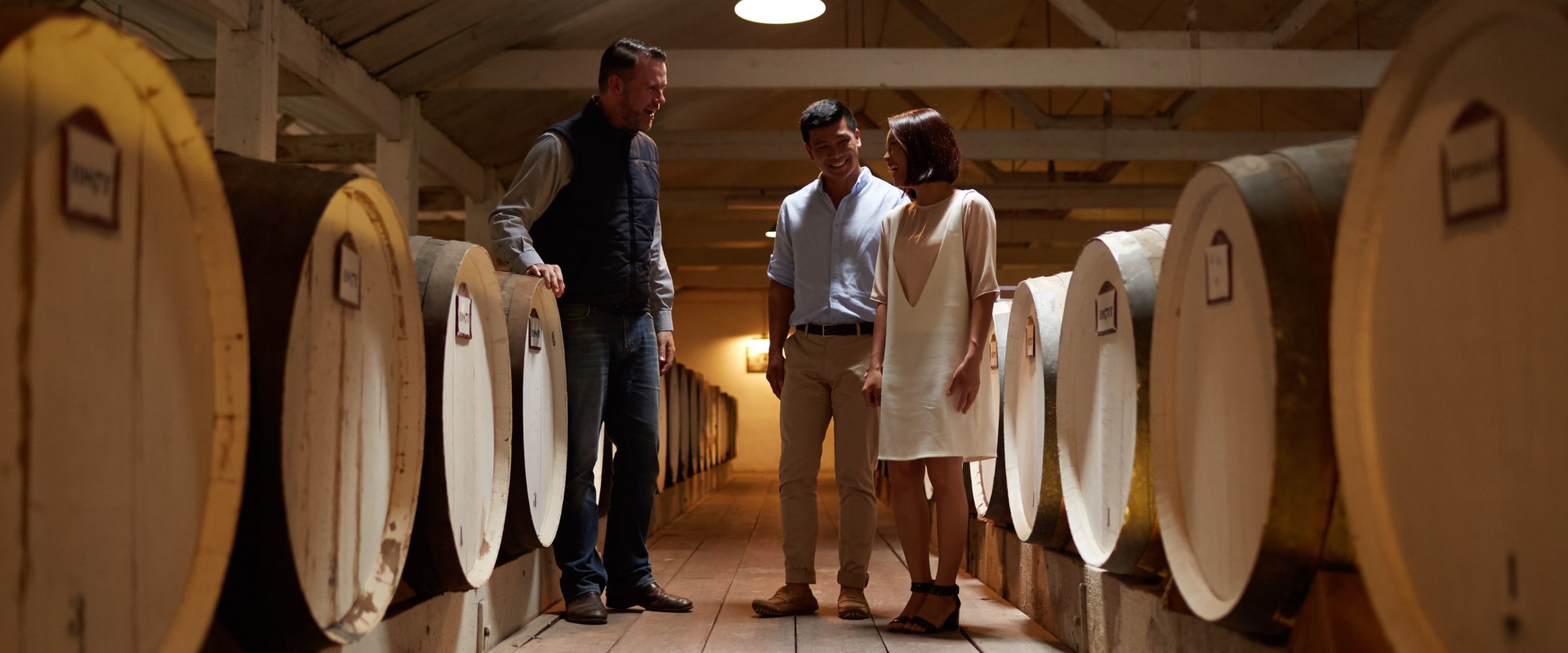 Discover historic cellars at Seppeltsfield. Image: SATC/Ryan Cantwell